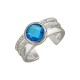 Милое разомкнутое кольцо из коллекции Fashion Story silver с фианитами и цветным ювелирным стеклом из серебра 925 пробы