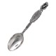 Витиеватая чайная ложка "Обезьяна - не скажу" из серебра 925 пробы с чернением в подарочном футляре
