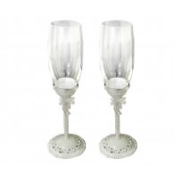 Ослепительный свадебный бокал с кристаллами Сваровски из серебра 925 пробы (элитная посуда) фото