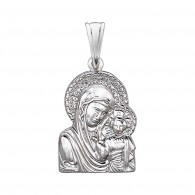 Казанская Богородица. Образок из серебра 925 пробы  фото