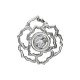 Воздушный кулон "Цветок" из коллекции Impulse silver с подвижным фианитом из серебра 925 пробы