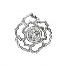 Воздушный кулон "Цветок" из коллекции Impulse silver с подвижным фианитом из серебра 925 пробы