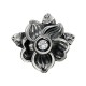 Ненавязчивая подвеска от Impulse silver в виде цветка с подвижным фианитом из оксидированного серебра 925 пробы