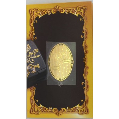 Золотая наклейка "Весы", размер 2*3, (элитные сувениры и подарки) фото